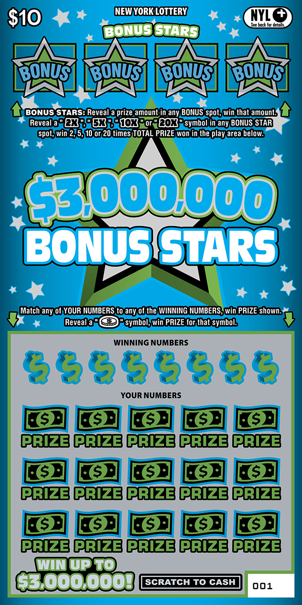 $3,000,000 BONUS STARS ticket