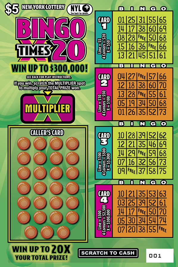BINGO TIMES 20 ticket