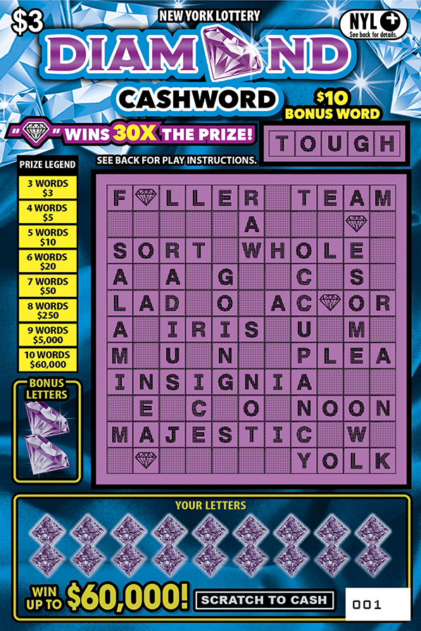 DIAMOND CASHWORD ticket