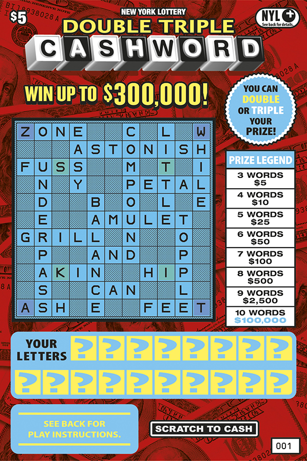 DOUBLE TRIPLE CASHWORD ticket
