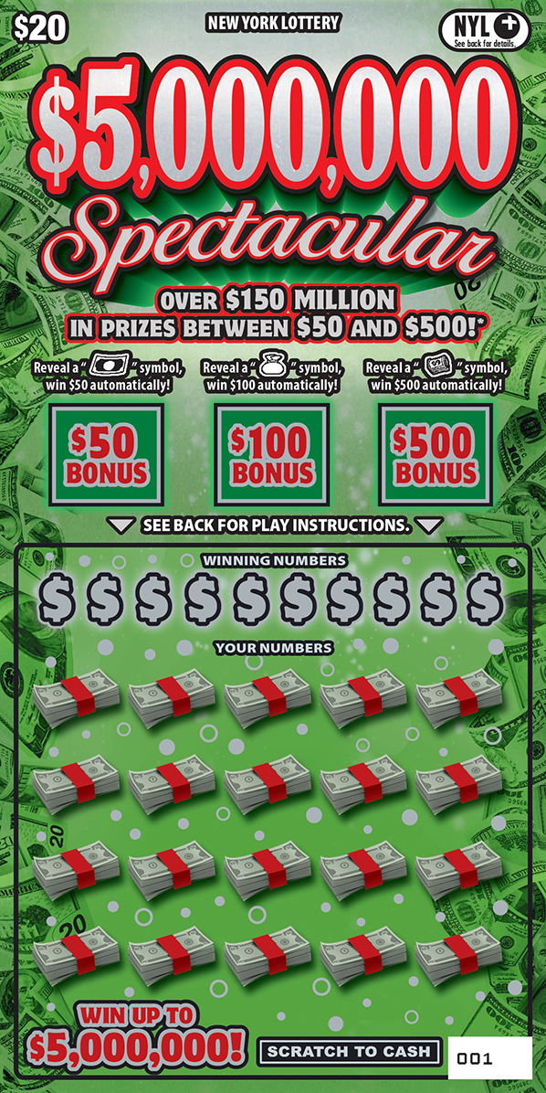 $5,000,000 SPECTACULAR ticket