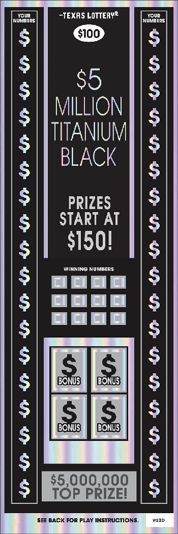 $5 Million Titanium Black ticket