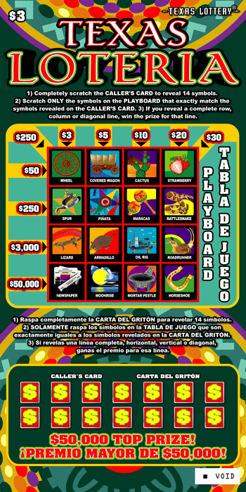 Texas Loteria ticket