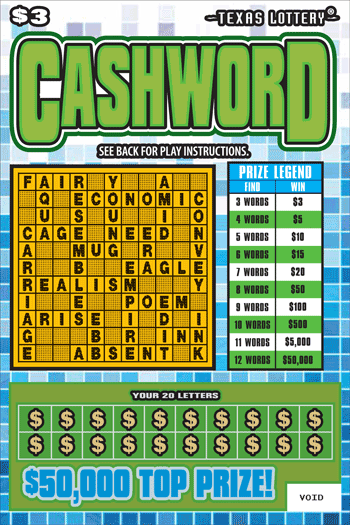 Cashword ticket