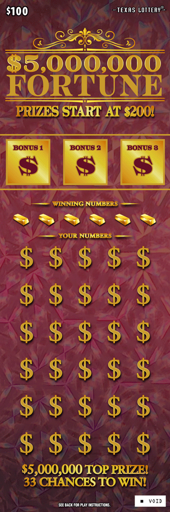 $5,000,000 Fortune ticket