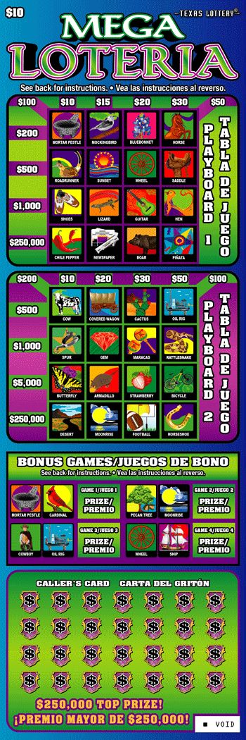 Mega Loteria ticket