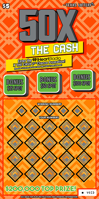 50X The Cash ticket